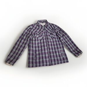 Rare Voleurz Jacket Mens 2XL Heavyweight Flannel Lined Plaid Full Zip